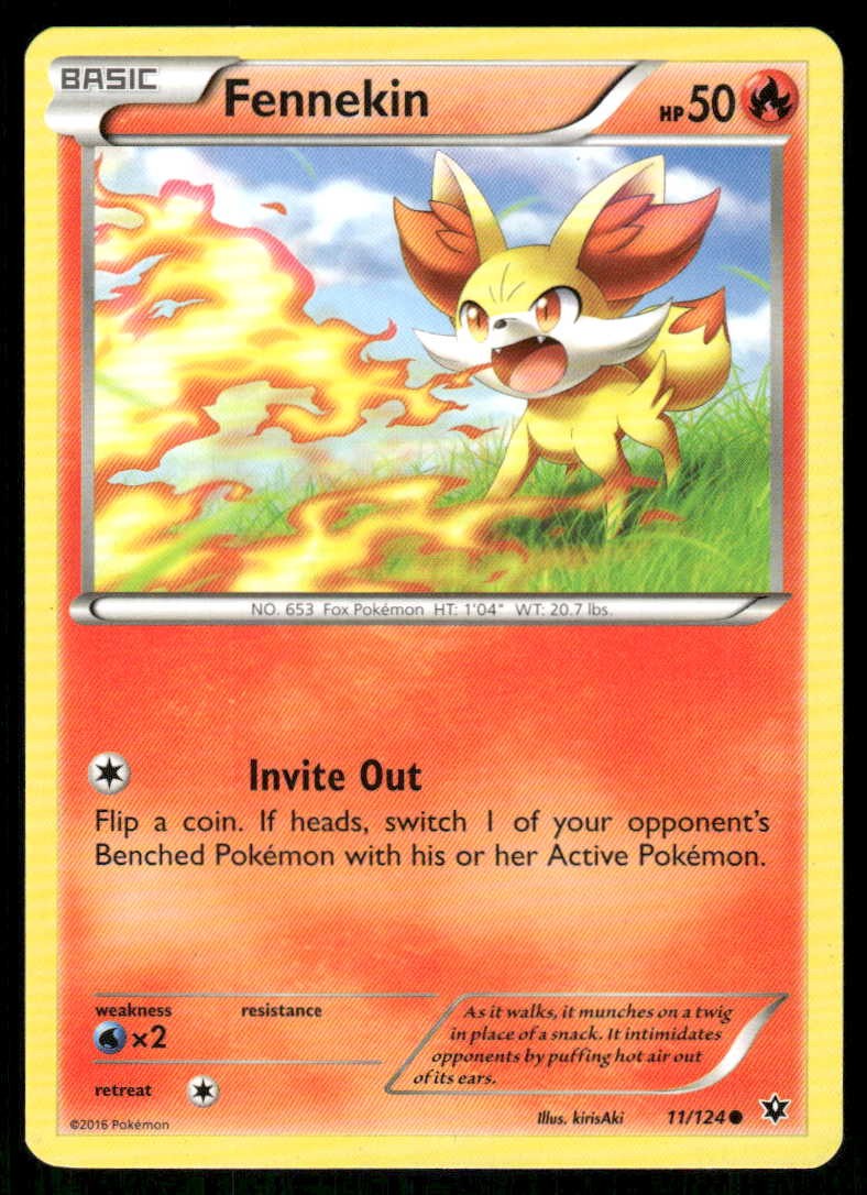 Pokemon Fennekin Fates Collide 11/124 C LP