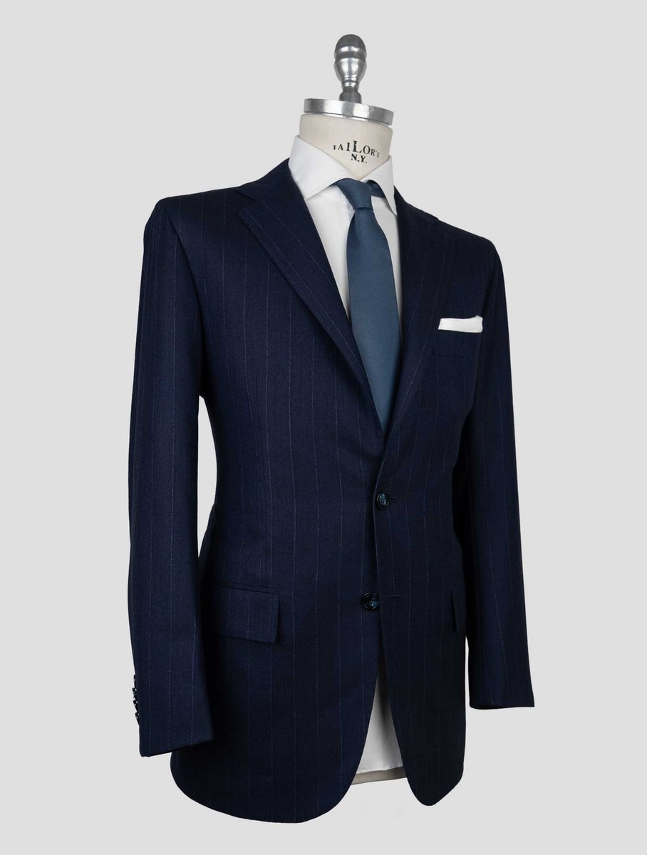 NEW KITON DARK BLUE VIRGIN WOOL CASHMERE SUIT US 42 - EU 52 KVZ8