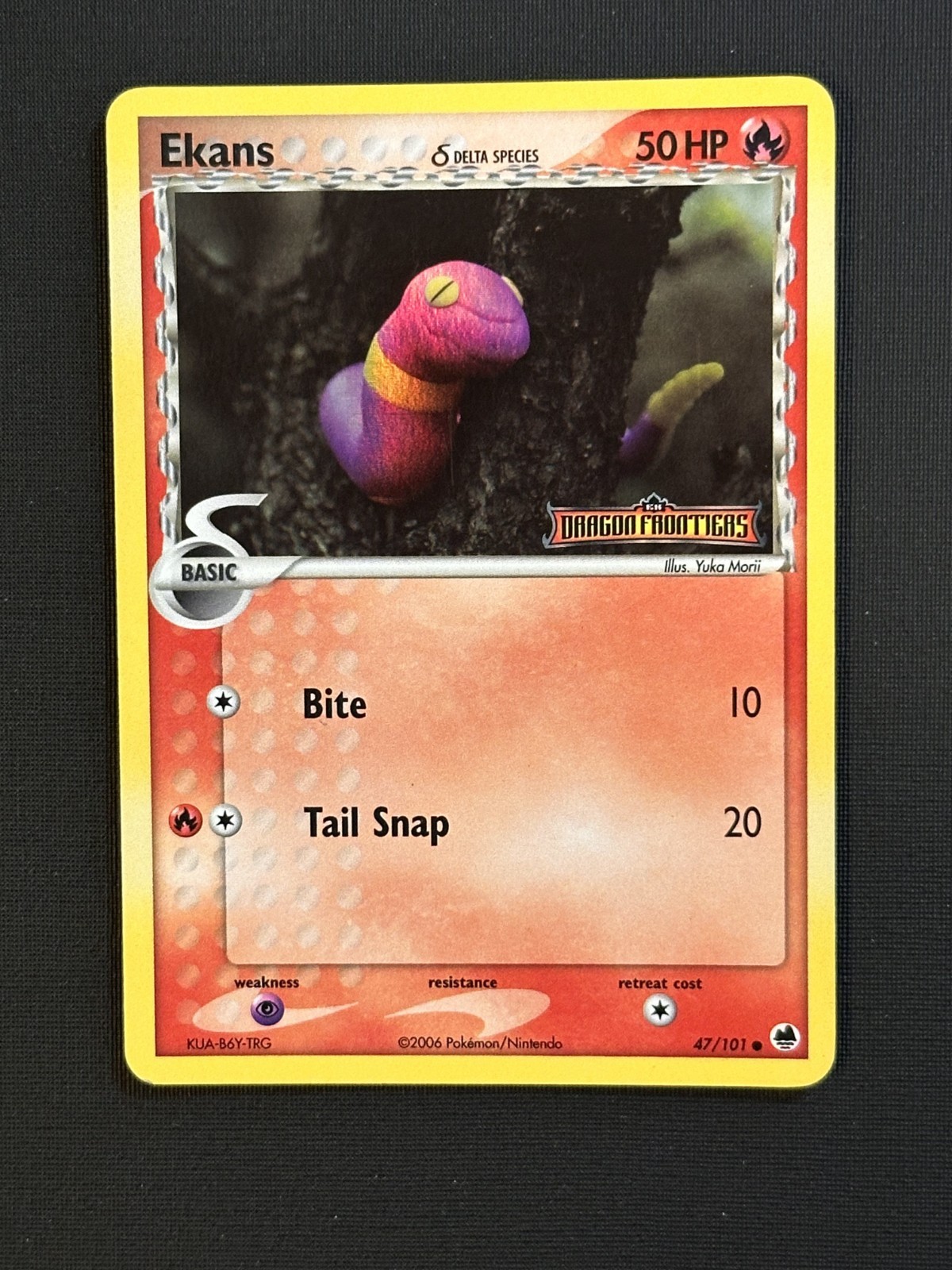 Ekans (Delta Species) 47/101 Dragon Frontiers Stamp Reverse Holo Pokemon Card LP