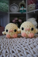 Handmade Mini Crochet Chick Plush set of 2