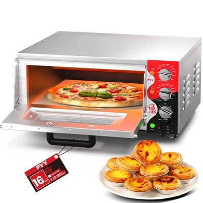 PYY Electric Pizza Oven with Pizza Stone for Restaurant Home, 16 Inch Countertop