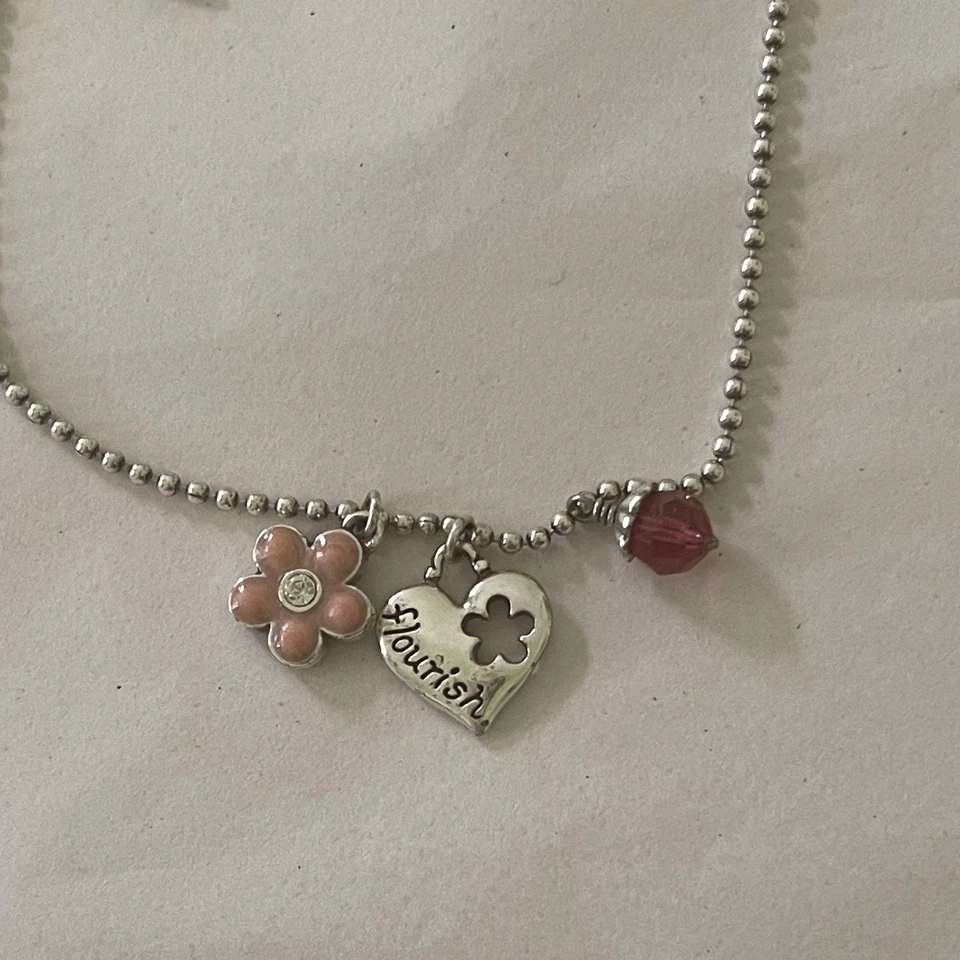 Brighton Juego de Joyas Collar Florido Pulsera Pendientes Tobillera Rosa Floral Foto 2 de 4