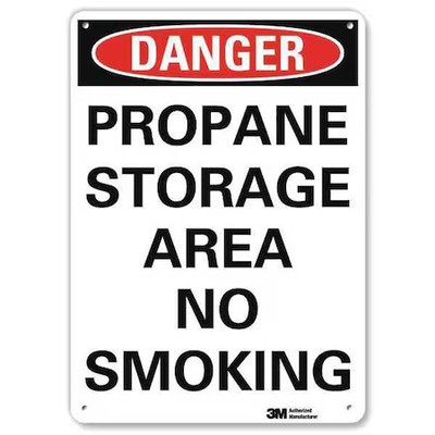 Lyle U3-1939-Ra_10X14 Danger No Smoking Sign, 10'' H, 10'' W,  Vertical