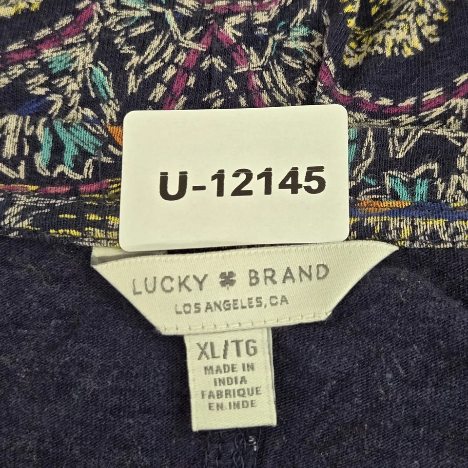 Blusa pulóver Lucky Brand para mujer XL azul marino cachemir cuello redondo Foto 2 de 4