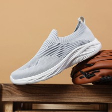Men's Mesh Slip On Walking Shoes Lightweight Breathable Casual Running Sneakers