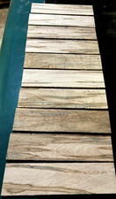 10 THIN, KILN DRIED, SANDED, CURLY AMBROSIA MAPLE 12" X 3" X 3/8" LUMBER WOOD