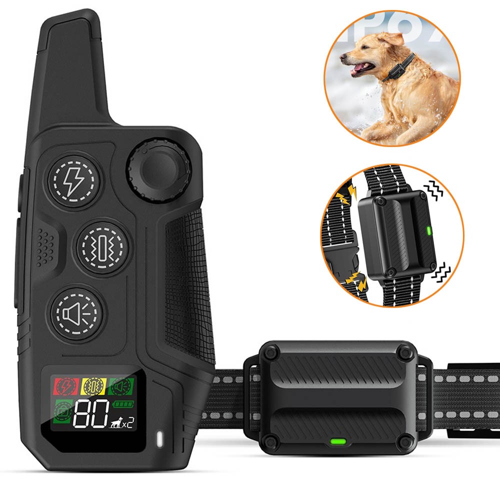 4500 FT Dog Training Collar Rechargeable Remote Shock Pet Waterproof Trainer