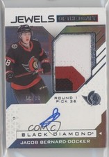 2021 Upper Deck Black Diamond 89/99 Jacob Bernard-Docker #JD-JB Patch Auto 0u7i