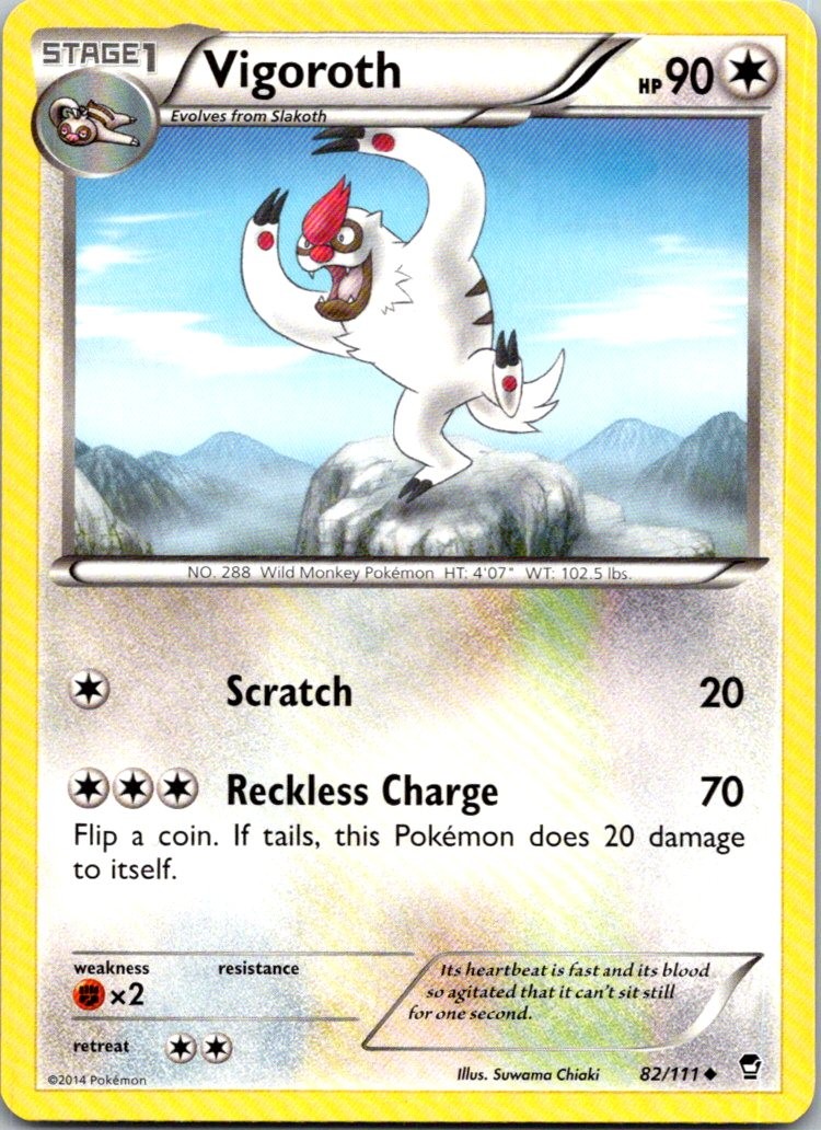 Vigoroth 82/111 Furious Fists Pokemon TCG UC NM