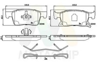 Bremsbelagsatz Scheibenbremse Motaquip LVXL1877 FüR Opel Astra B16 Sports Tourer