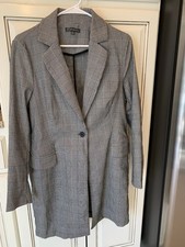 Adrianna Papell Womens Houndstooth Blazer - Size Medium