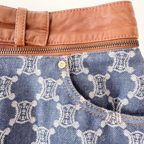 CELINE Macadam Triomphe Blue Denim Skirt - Picture 8 of 15