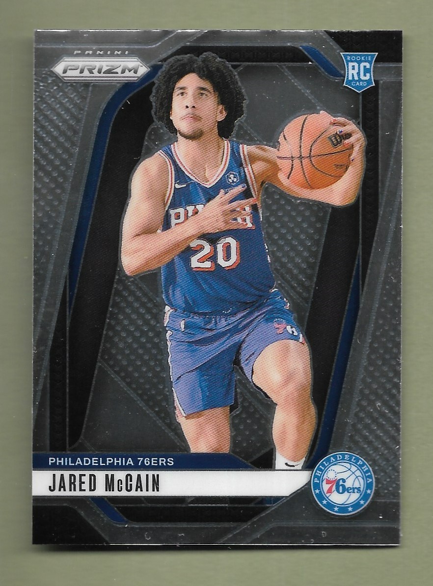 JARED MCCAIN 2024-25 PANINI PRIZM ROOKIE RC BASE CARD #222 NBA DUKE 76ERS