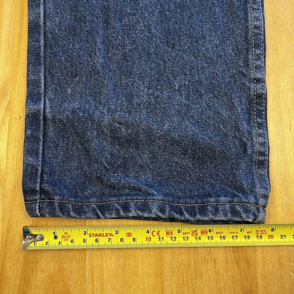 Rustler 876 Blue Denim Jeans 33x32 Y2K Straight Leg Workwear USA Style Vintage - Image 3 of 4