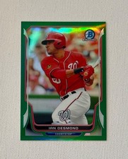 2014 Bowman Chrome Ian Desmond #193 Green Refractor /75 REF Numbered SP