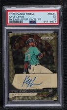 2020 Panini Prizm Rookie Gold Vinyl Prizm 1/1 Kyle Lewis #RA-KL PSA 5 Auto 3hd
