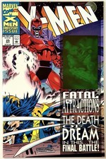 X-Men #25 (1993) - Gambit Hologram Deluxe Wraparound Cover - Wolverine v Magneto