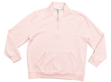 Brooks Brothers XXL Light Pink Quarter Zip Cotton Pullover Sweater Men's 2XL