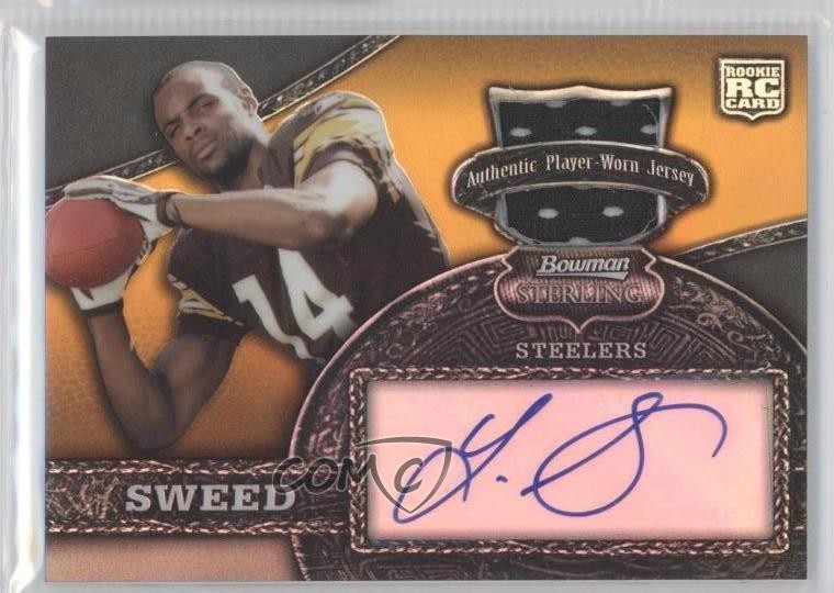 2008 Bowman Sterling Relics Gold Refractor 64/100 Limas Sweed Rookie Auto RC 2u3