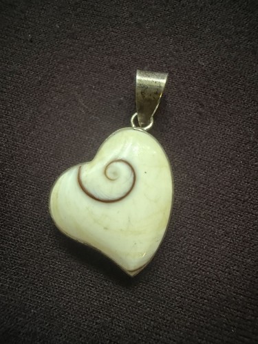 Shiva eye shell Heart shaped Pendant