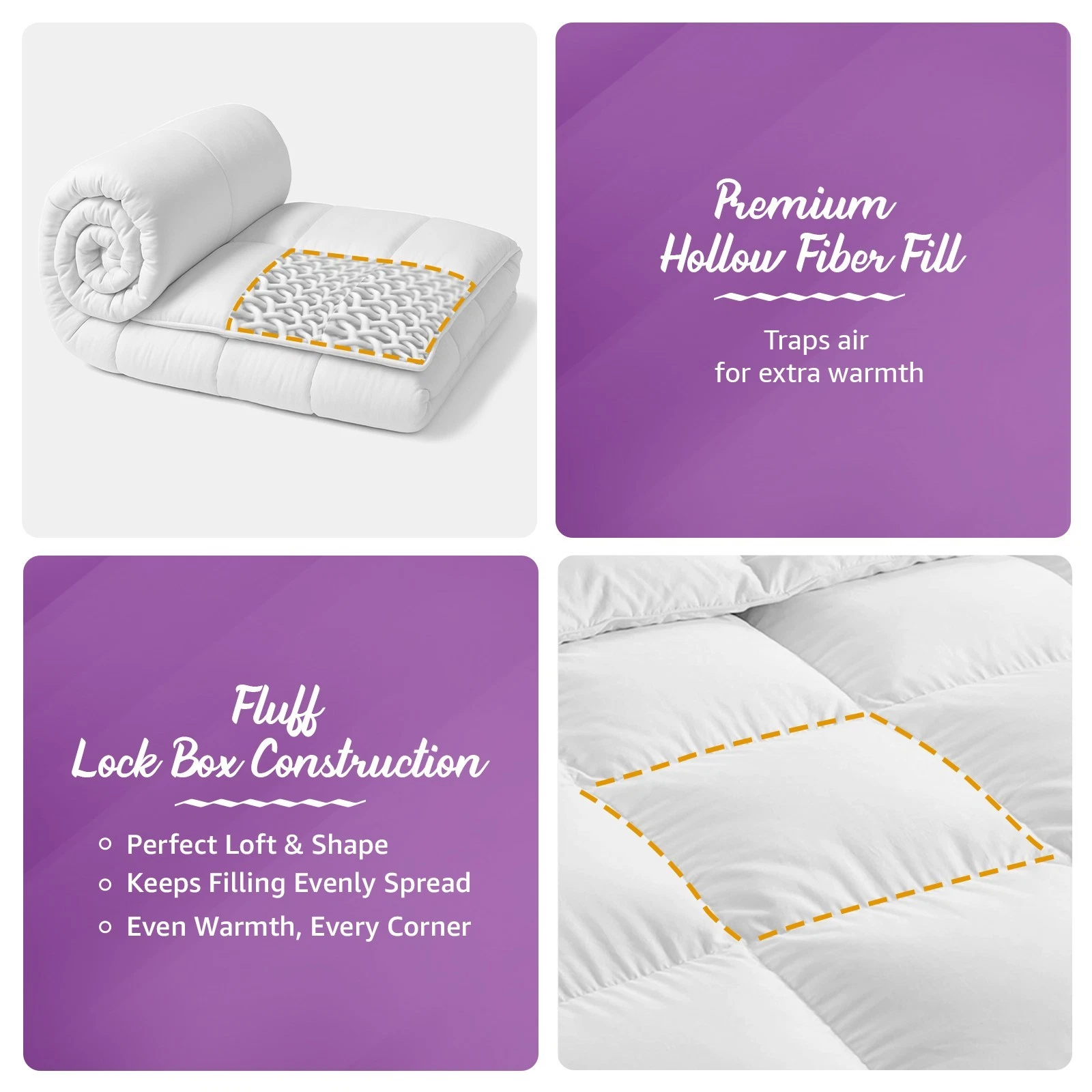 Chichome duvet care instructions icons machine washable hypoallergenic