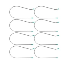 8 Pcs 2 Inch Silver Hot Curler Clips Replacement Kit, Hot Roller Clips Roller...