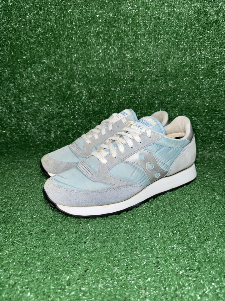 Tênis de corrida Saucony feminino jazz original azul bebê tênis esportivo tamanho 9.5 - Imagem 3 de 4