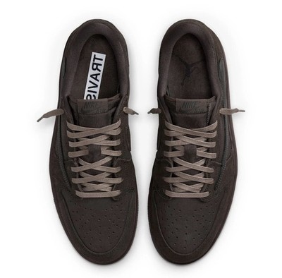 Jordan Air Max 1 Travis Scott Cactus Jack Brown Suede Low Top Sneakers