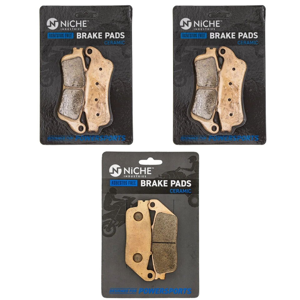 NICHE Brake Pad Kit for Honda ST1300 VTX1800 Victory Vision Front Rear Ceramic - Image 2 of 4