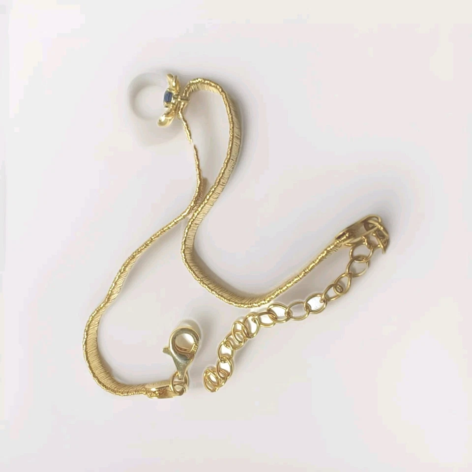 Pulsera de plata de ley 925 mujer Italia mariposa alambre dibujo artesanía Foto 3 de 4