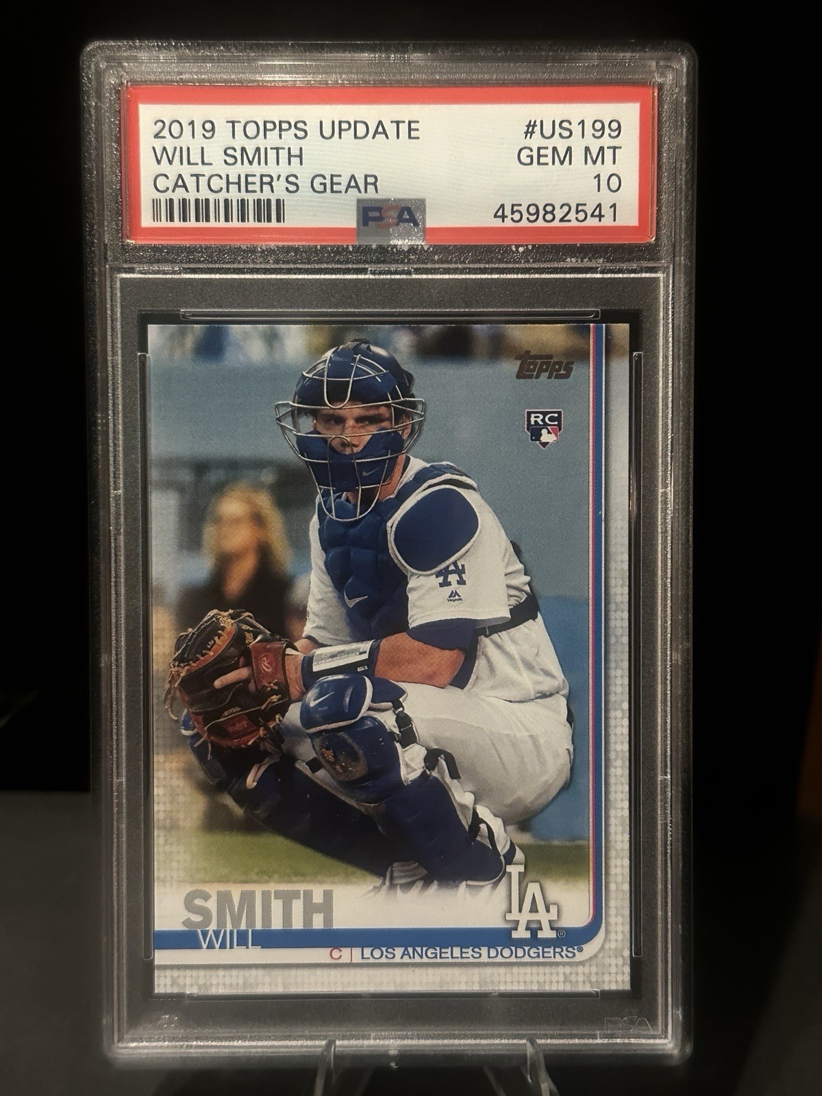 2019 Topps Update Will Smith Catchers Gear Gem Mint PSA 10