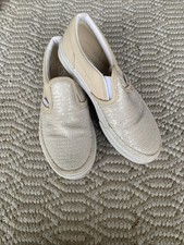 Girls Sequence VANS Slip On sneakers Cream size 2