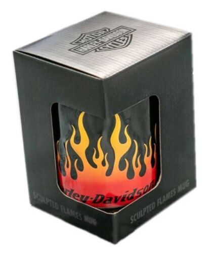 Harley-Davidson® Core Sculpted Flames Coffee Mug, 15 oz. - Black HDX-98604 - Afbeelding 1 van 2