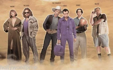 THE BIG LEBOWSKI DUDE JEFF BRIDGES WALTER GOODMAN DONNY JESUS CAST PHOTO POSTER