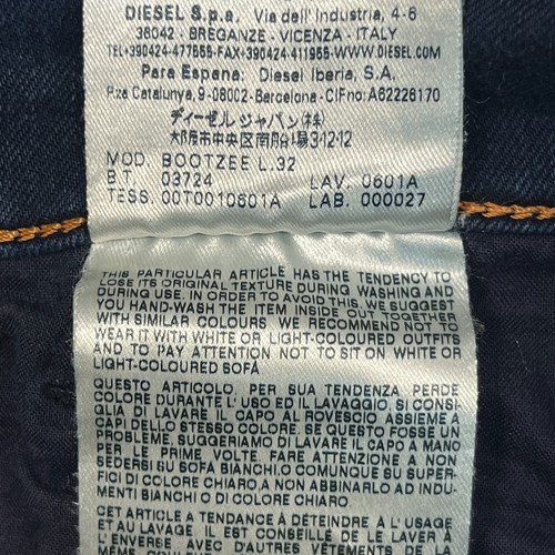 Diesel Womens Jeans Slim Bootcut Dark Blue Denim Stretch Faded W28 L32 Bootzee - Picture 12 of 12