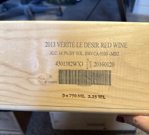wine box wood Verite "Le Desir - Picture 7 of 9