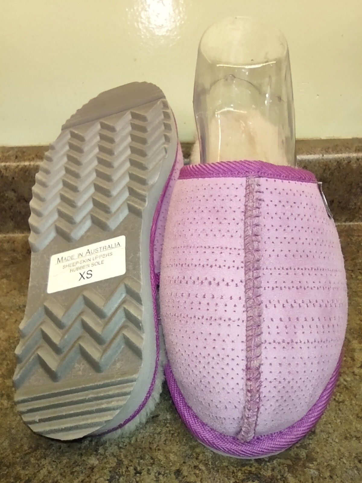 SAOLA Suola slip on in gomma Ugg Pacific in pelle di pecora slip on lavanda XS adulto grande bambini