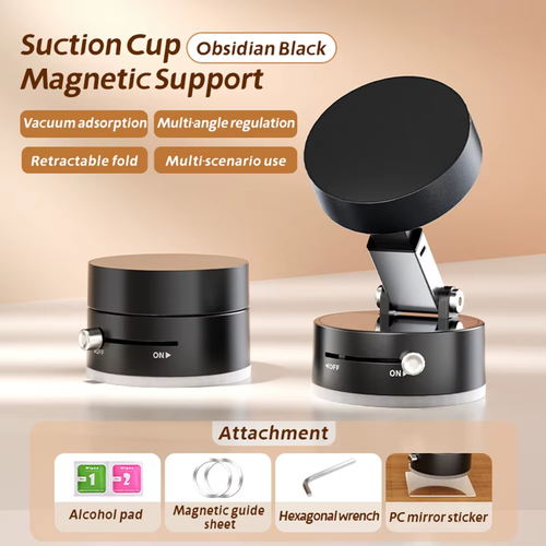 360° Rotating Magnetic Car Phone Mount – Strong Suction Cup, Adjustable Holder - Imagen 3 de 9