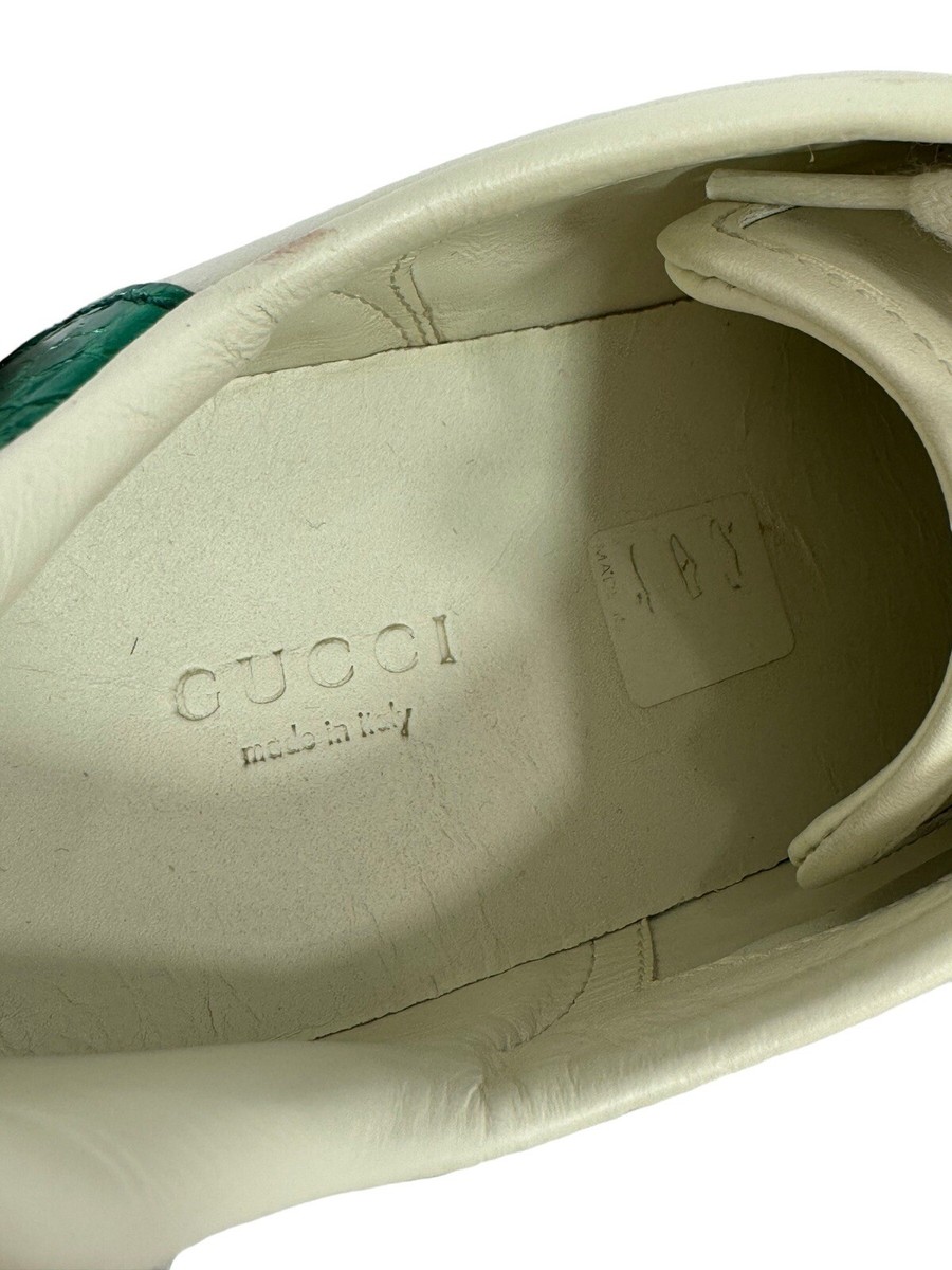 GUCCI パンプス ホワイトmade in Italy ⑧ GUCCI White Leather Ace Sequin Lips Women's Sneakers Made in