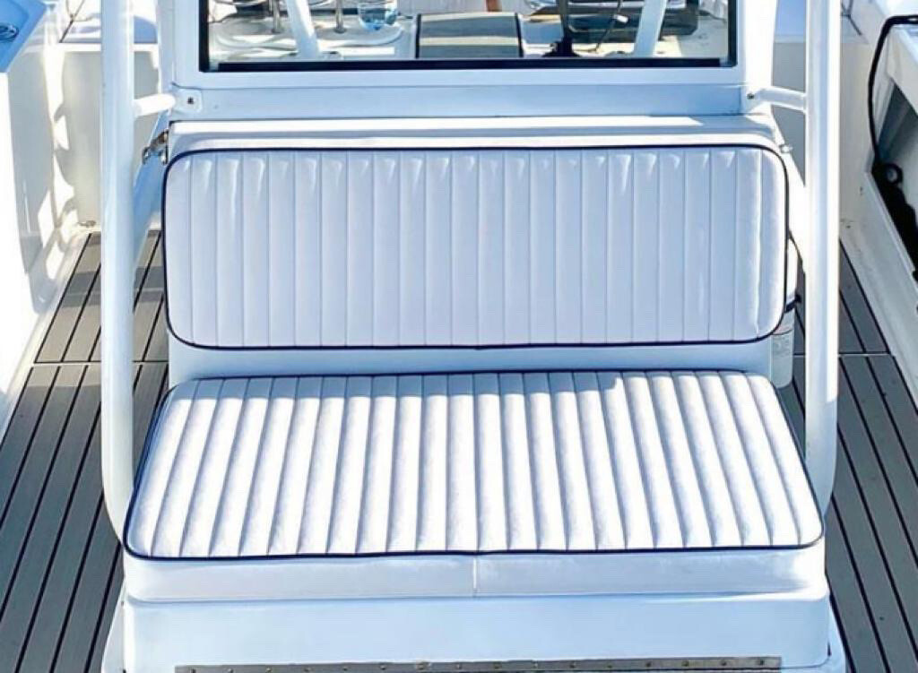 BOAT CUSHION CUSTOM MADE VINYL BENCH SEAT W/SS HARDWARE 36"x12"x2" eBay