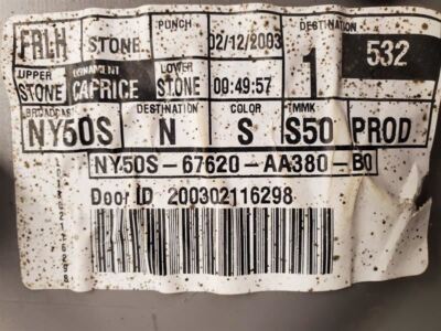 Toyota Camry XLE, Front Door Trim Panel, 02-04, Grey, FA13, LH