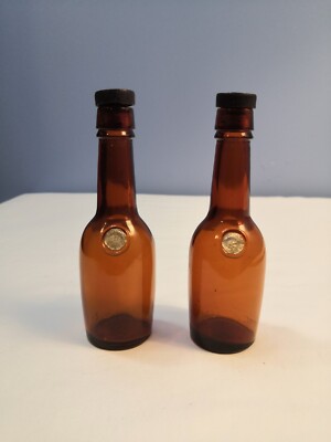 2 Rare Vintage William Jameson Irish American Whiskey Mini Empty Bottle