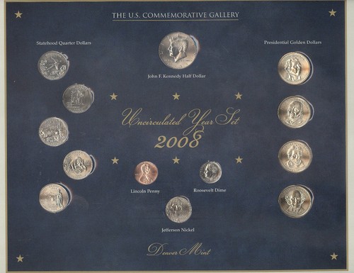 2008 U.S. Commemorative Gallery Uncirculated Year Set 2008 + Denver Mint - Picture 1 of 6