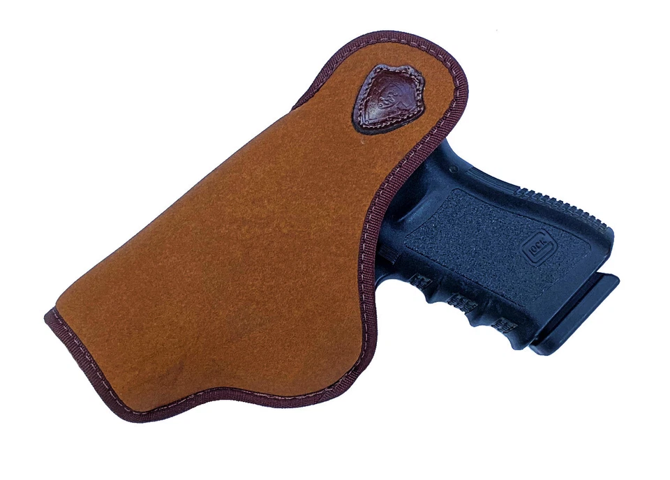 Brown Premium Soft Suede Leather IWB Gun Holster Max Carry - Choose Model/Size - Image 4 of 4