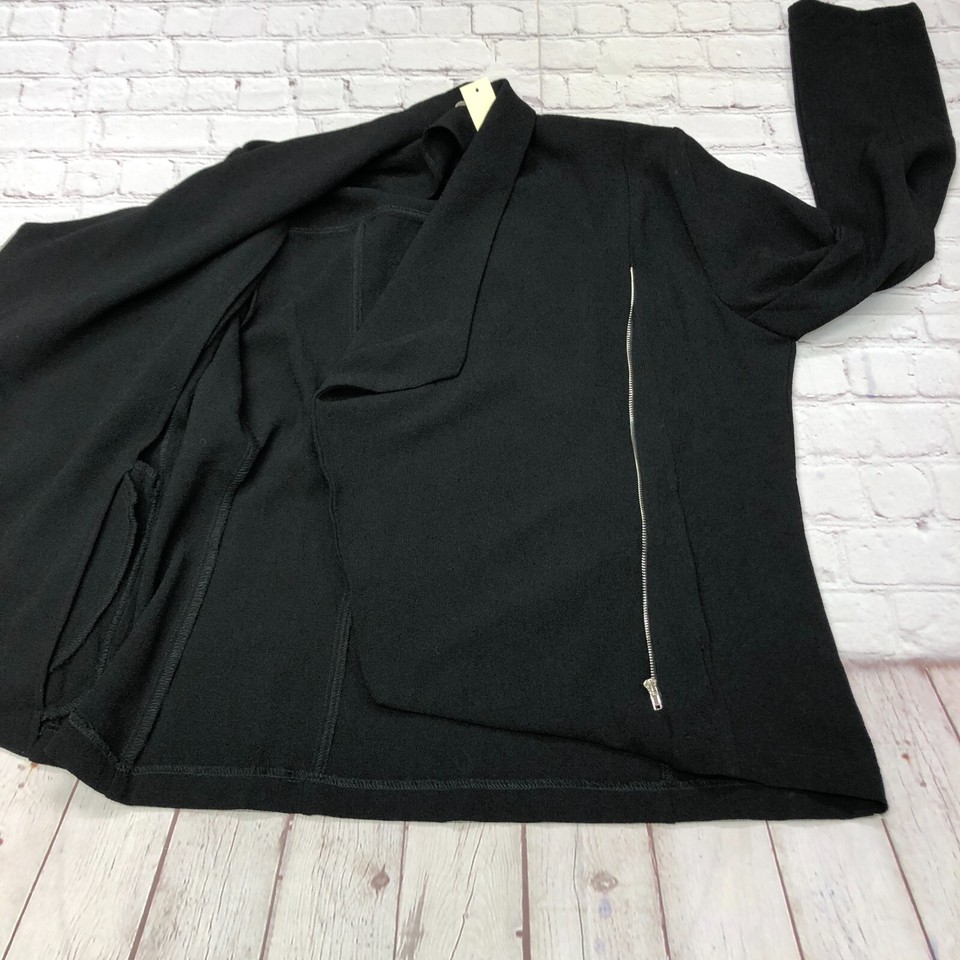 Blazer Noir Asymétrique Femme Elodie – Taille M, Coupe Regular, Neuf Sans Étiquettes