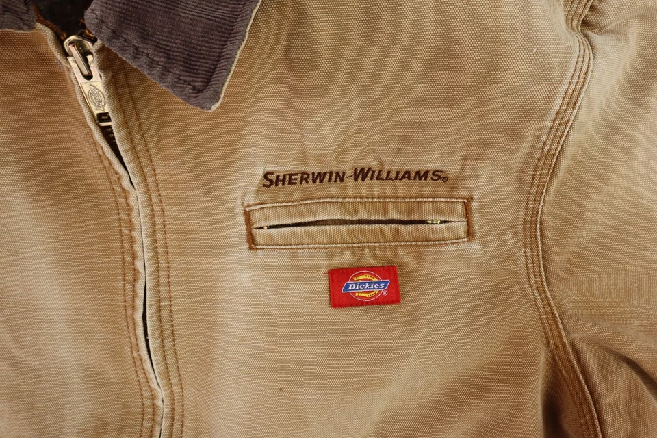 DICKIES Men’s Large Detroit Blanket Lined Canvas Jacket DISTRESSED - Image 3 of 4