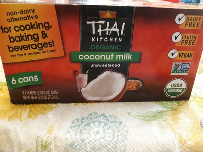 (6 Cans) Thai Kitchen Organic Unsweetened Coconut Milk 13 ...