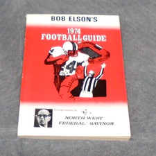 1974 PRO / COLLEGE FOOTBALL NFL ROSTER GUIDE BY BOB ELSON / NORTHWEST FEDERAL