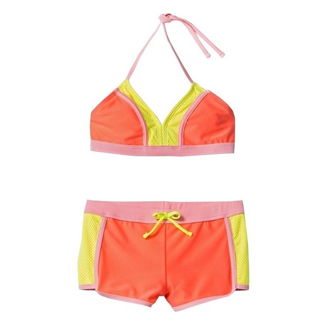 Xhilaration Coral Colorblock Bikini 2Pc.Set Swimwear Girls XS,S,M,L,XL