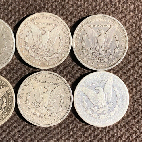 SET 10 MÜNZEN 1886-O MORGAN SILBER $ 1 EIN US-DOLLAR - Bild 8 von 8